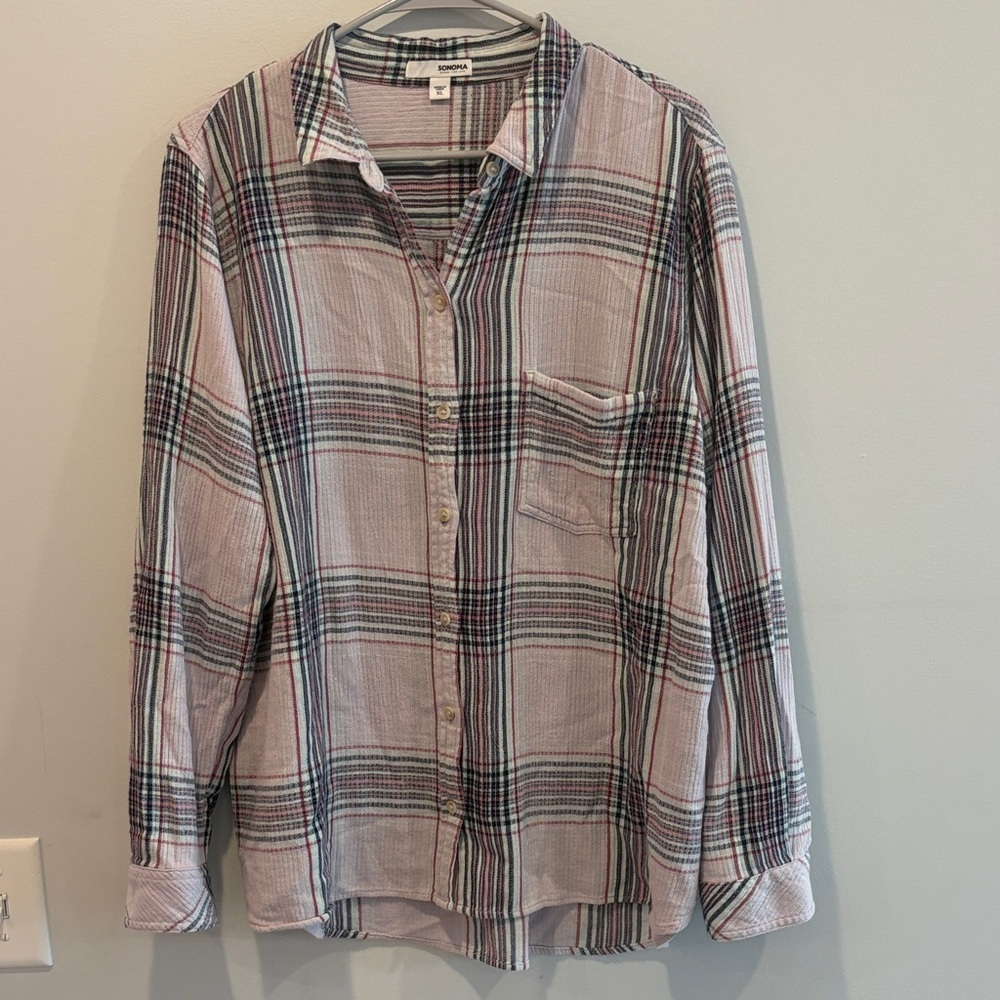 Casual Plaid Button-Down Shirt